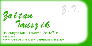 zoltan tauszik business card